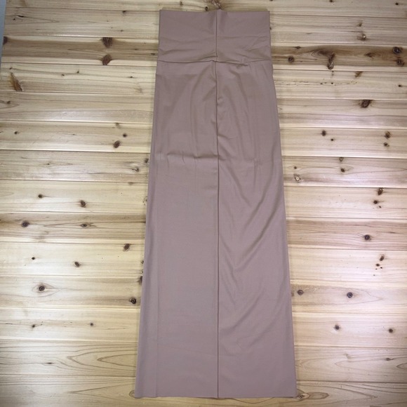 NEW Skims Skirt Womens XS Tan Long High Slit Pull On Maxi Skirt - Picture 3 of 8